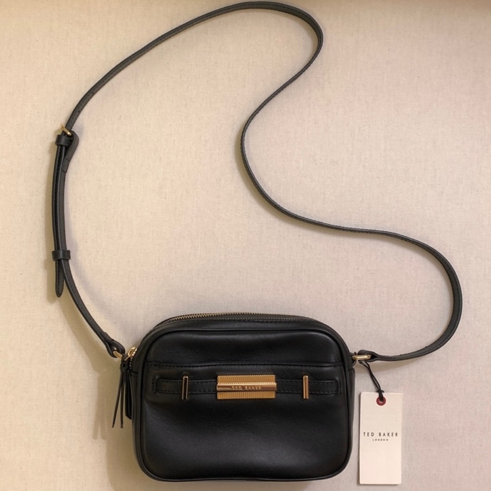 Ted Baker Black and Gold Crossbody Bag